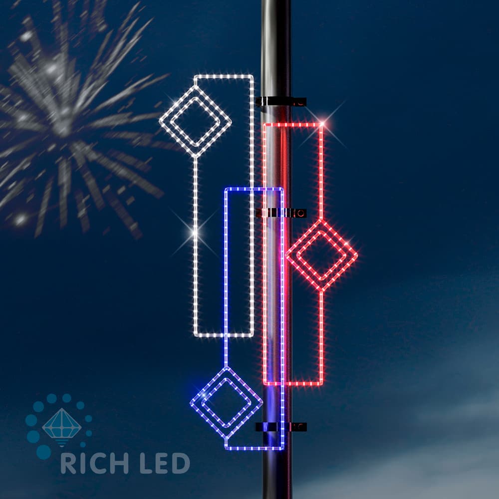 Светодиодная консоль Rich LED на металлокаркасе, тип 9-23, 220 В, WBR