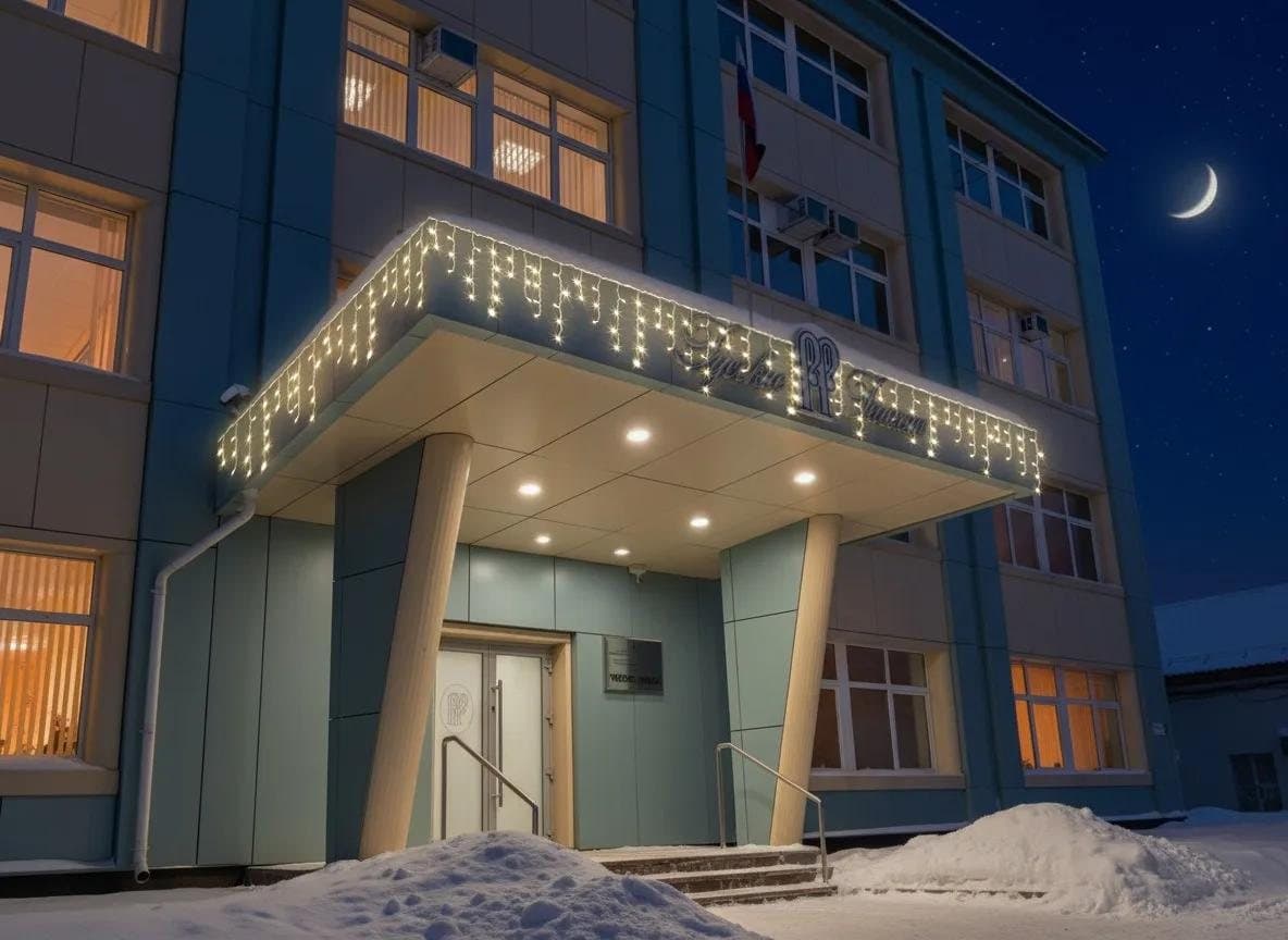Визуализация: бахрома по периметру козырька над входом