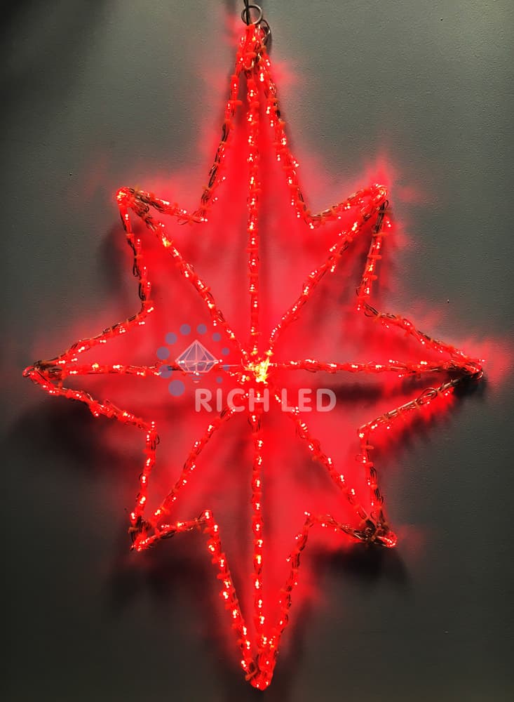 Звезда светодиодная 60 см, красная, 200 LED, 220 В